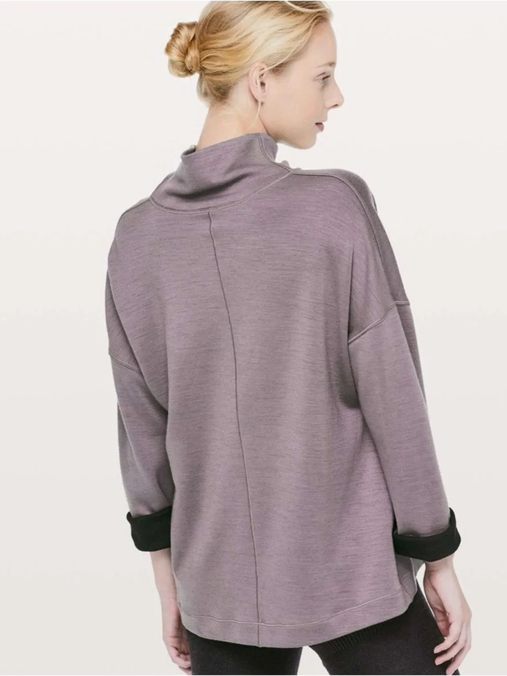 Lululemon Merino Wool Principal Dancer Funnel Neck Sweater Lunar Rock